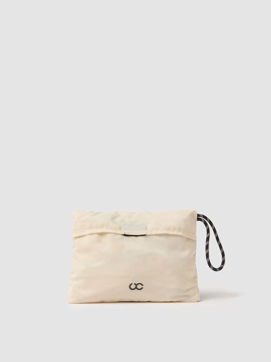 Beige shoulder bag with adjustable strap_1