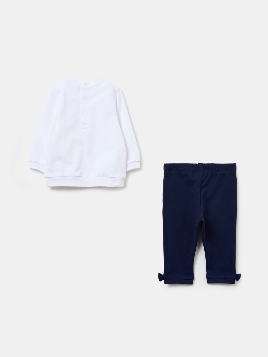 Jogging set in cotone bio stampa gattina_1