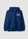 Blue cotton-blend hoodie with Lakers print_0