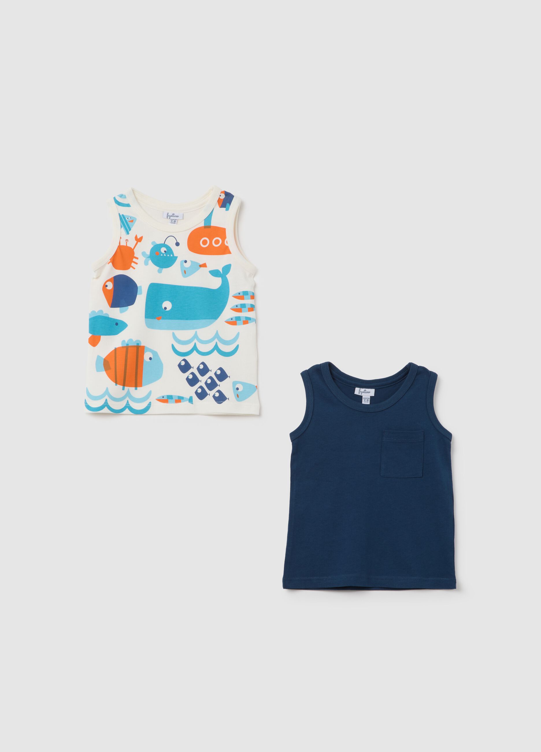 Children's pure cotton multicolour vest regular fit