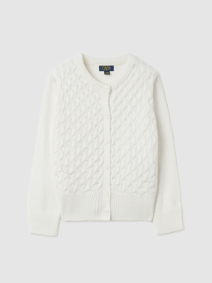 Cardigan with raised weave_0
