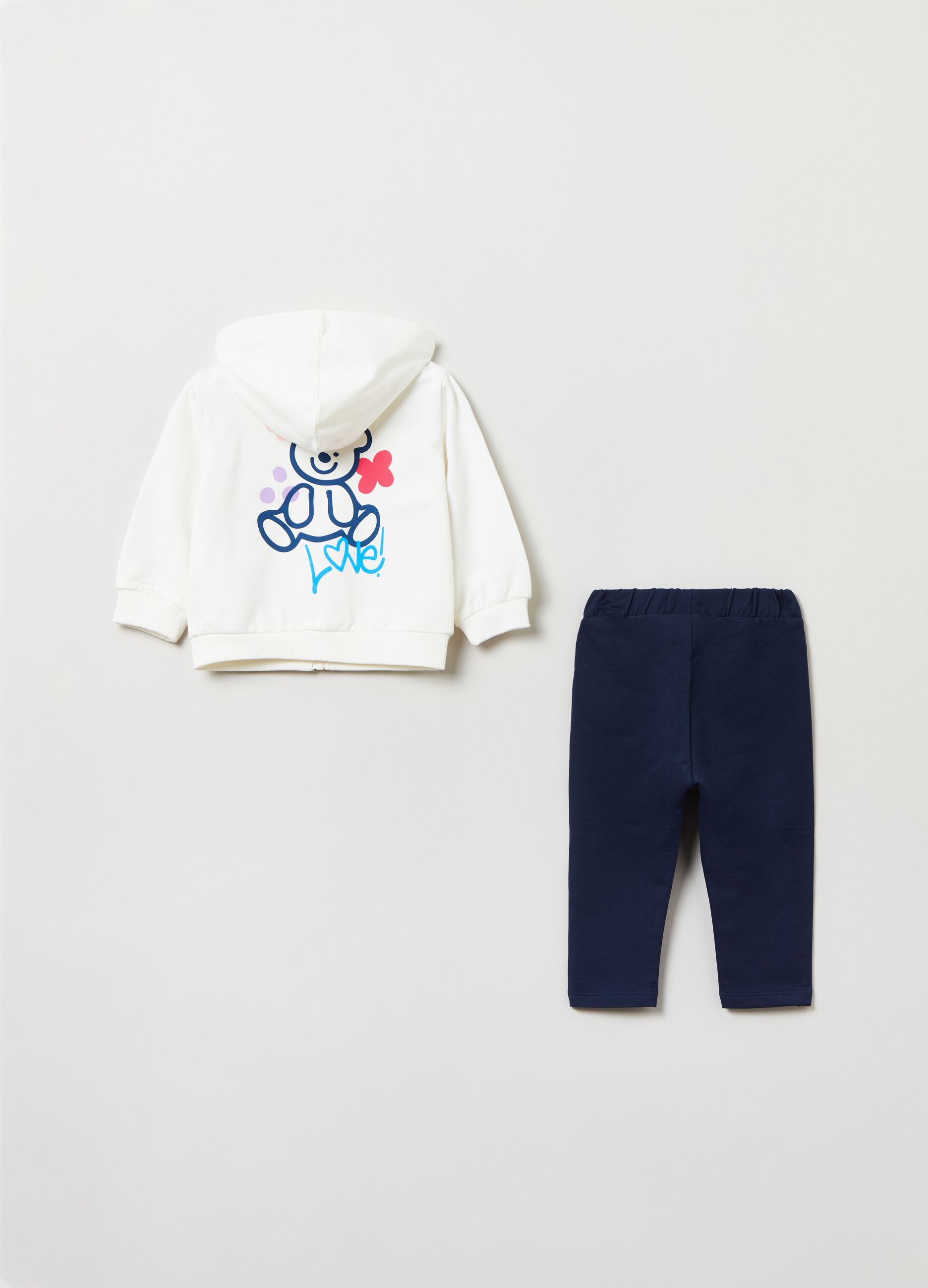 Jogging set in felpa con stampa_1