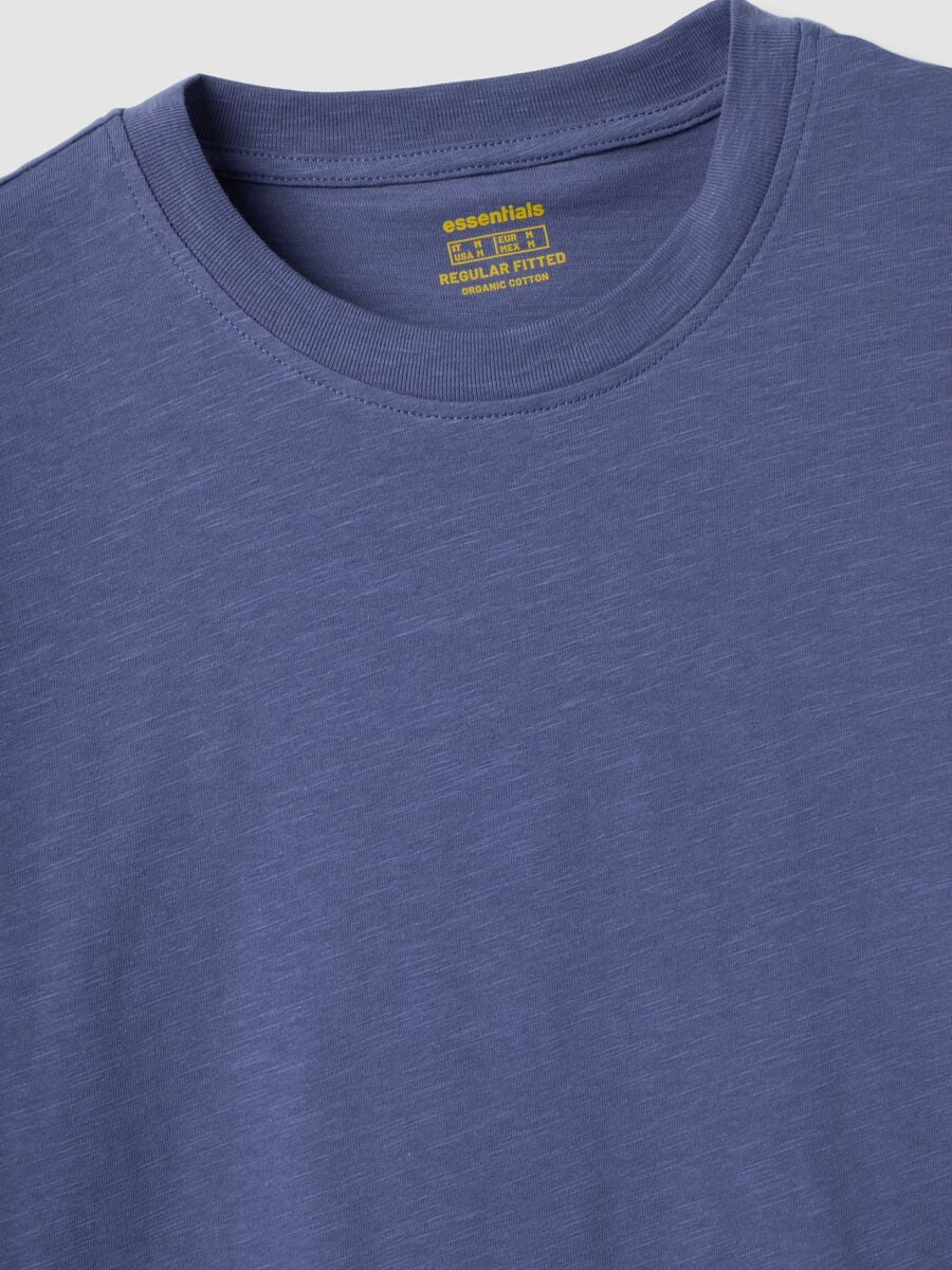 T-shirt viola in puro cotone a maniche corte regular fit_6