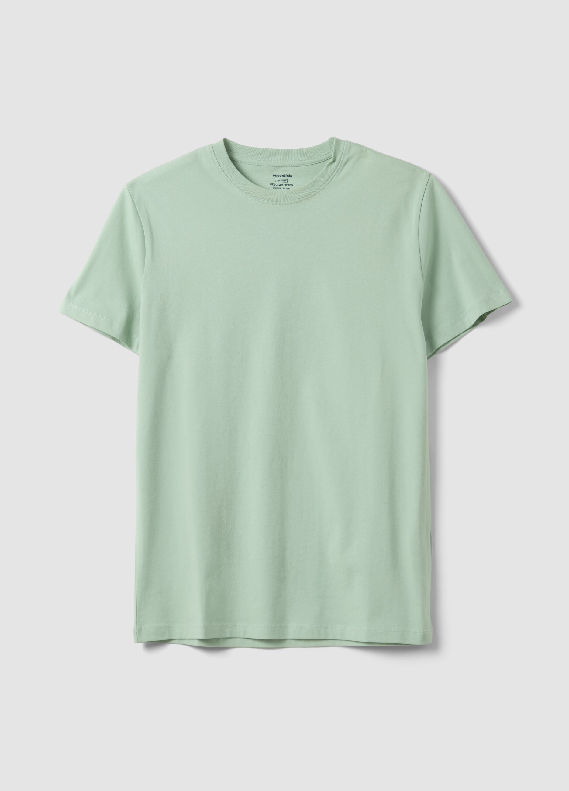 Green pure cotton short-sleeve T-shirt