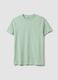 Green pure cotton short-sleeve T-shirt_4