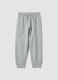 Children's grey jogger trousers in pure cotton regular fit_0
