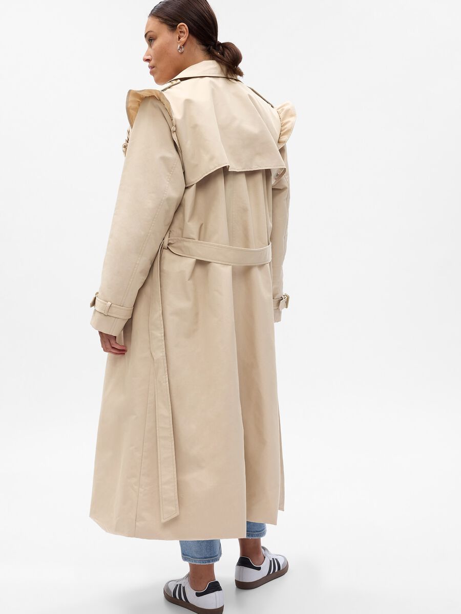 LoveShackFancy double-breasted trench coat with flounce_4