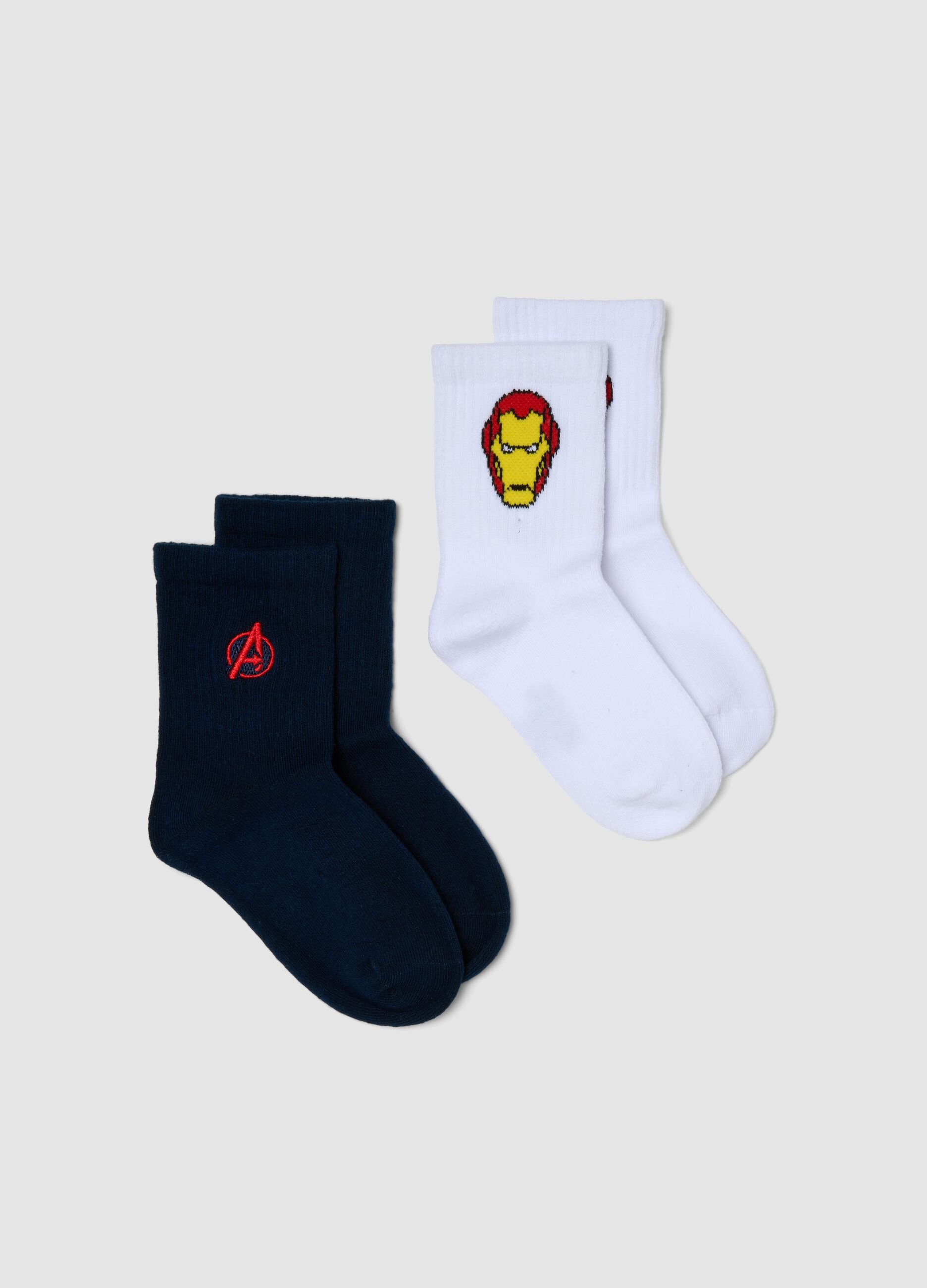 2-pack blue organic cotton tennis socks