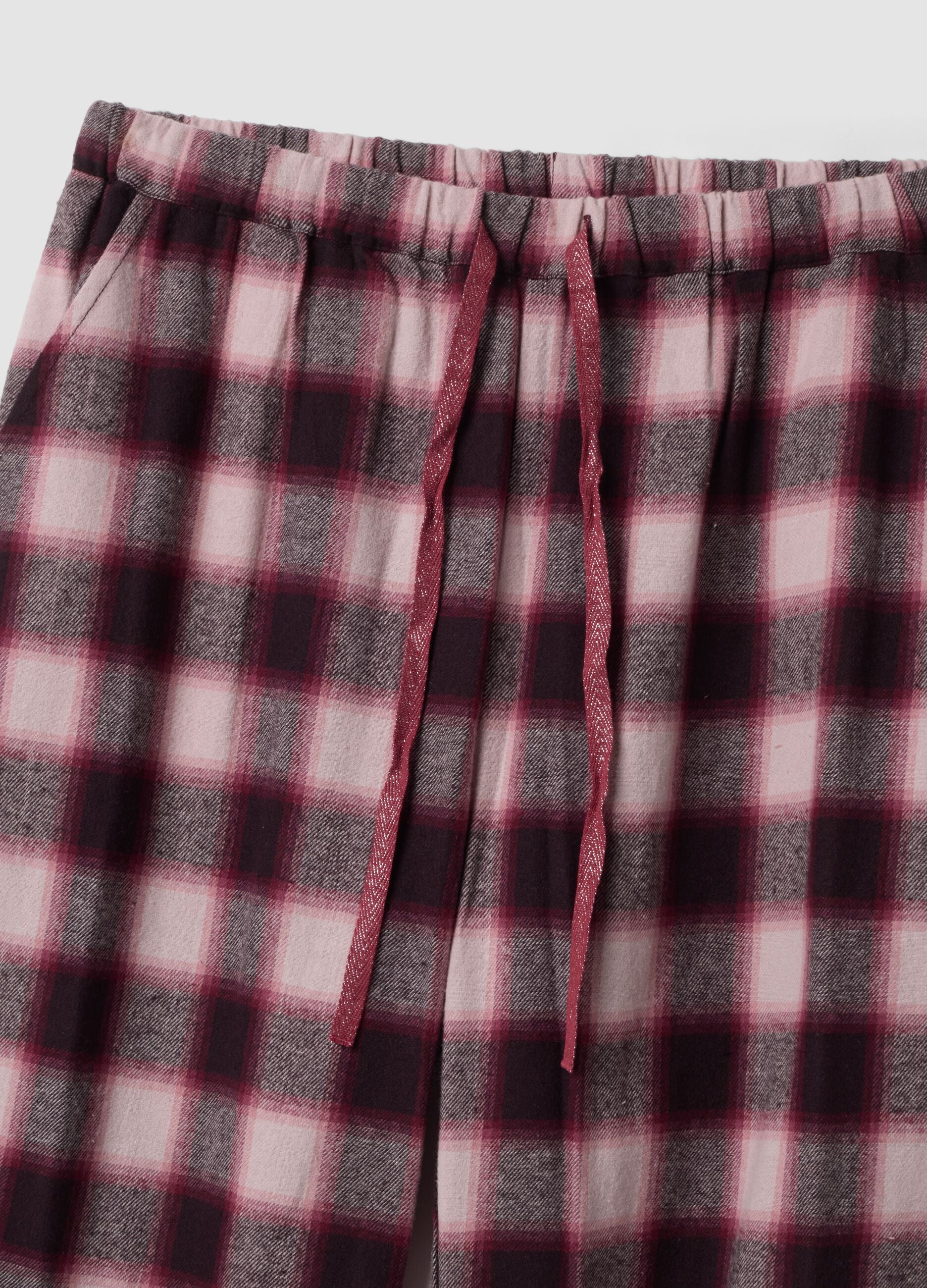 Multicolour checked organic cotton pyjama bottoms
