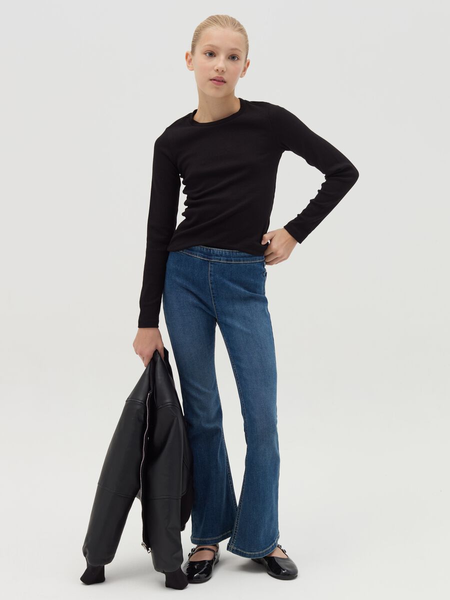 Flare-fit jeggings with pockets_1