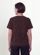 Brown pure viscose blouse with Mandarin collar and animal print, regular fit_2