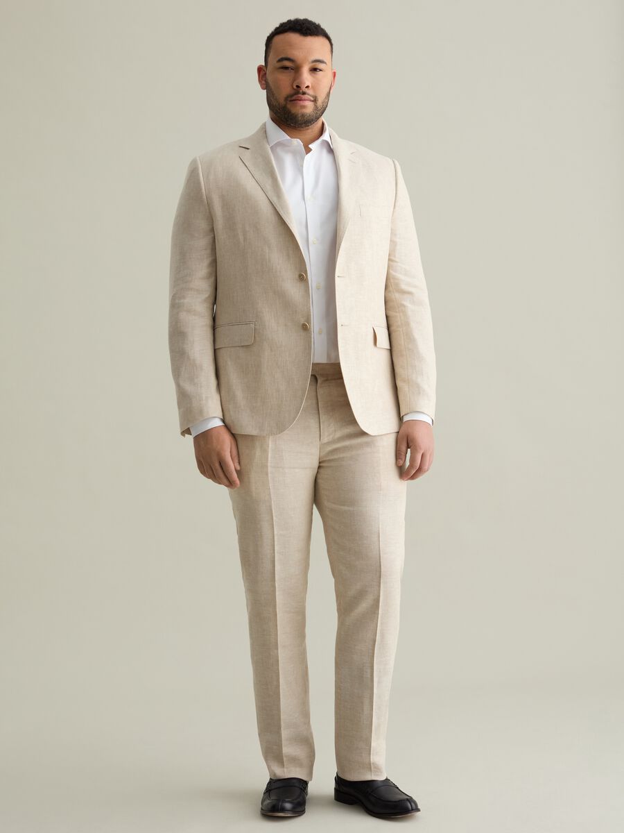 Oversized blazer in linen_1