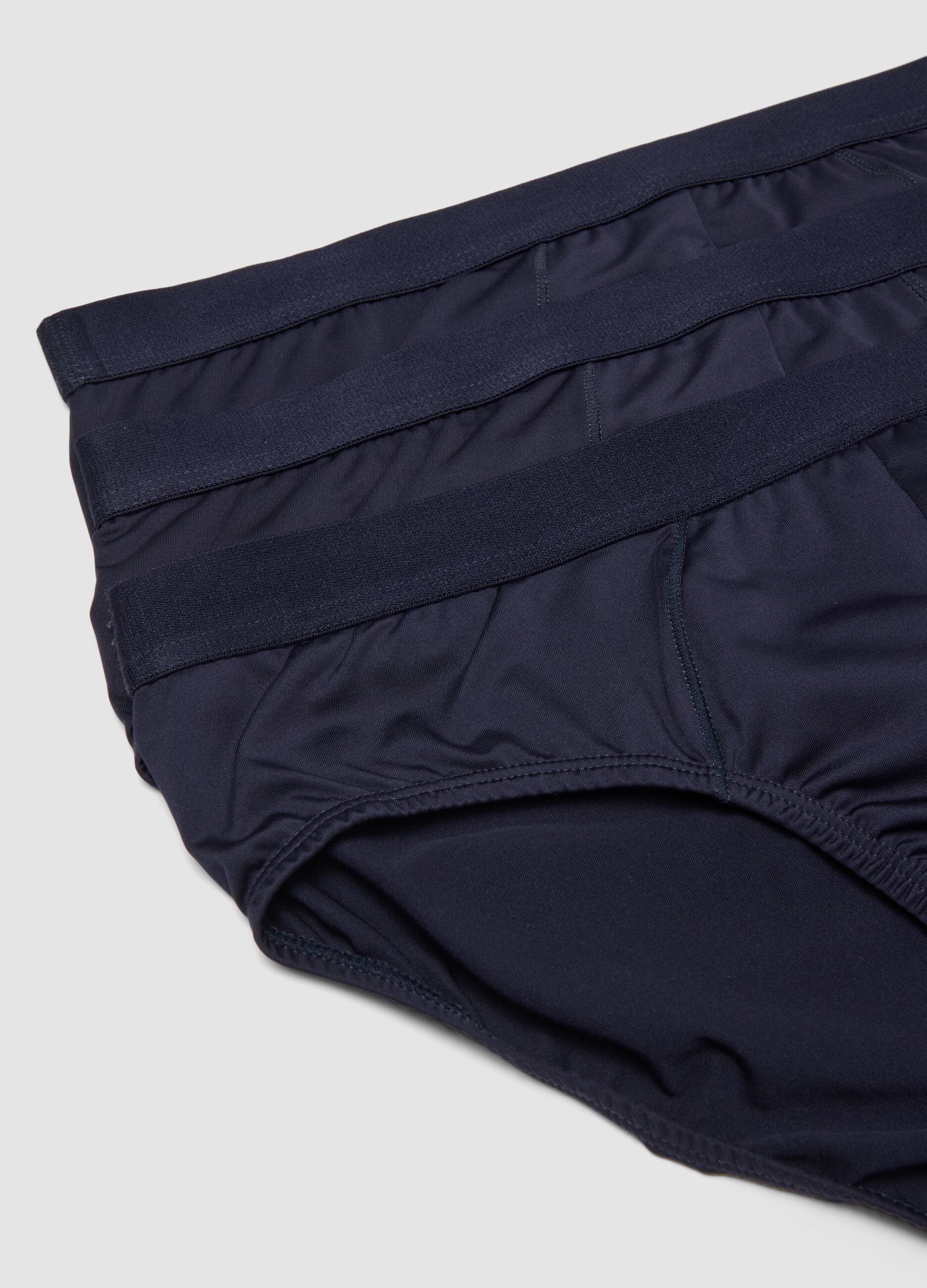 3-pack blue stretch-fabric briefs