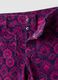 Purple flared ribbed stretch-cotton trousers with floral print_1