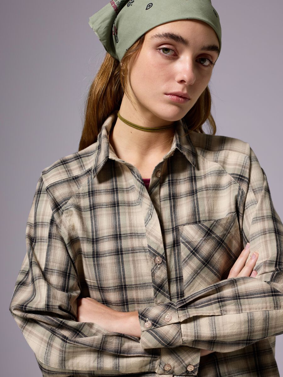 Camicia in cotone check con tasca ALTAVIA WITH DEBORAH COMPAGNONI_2