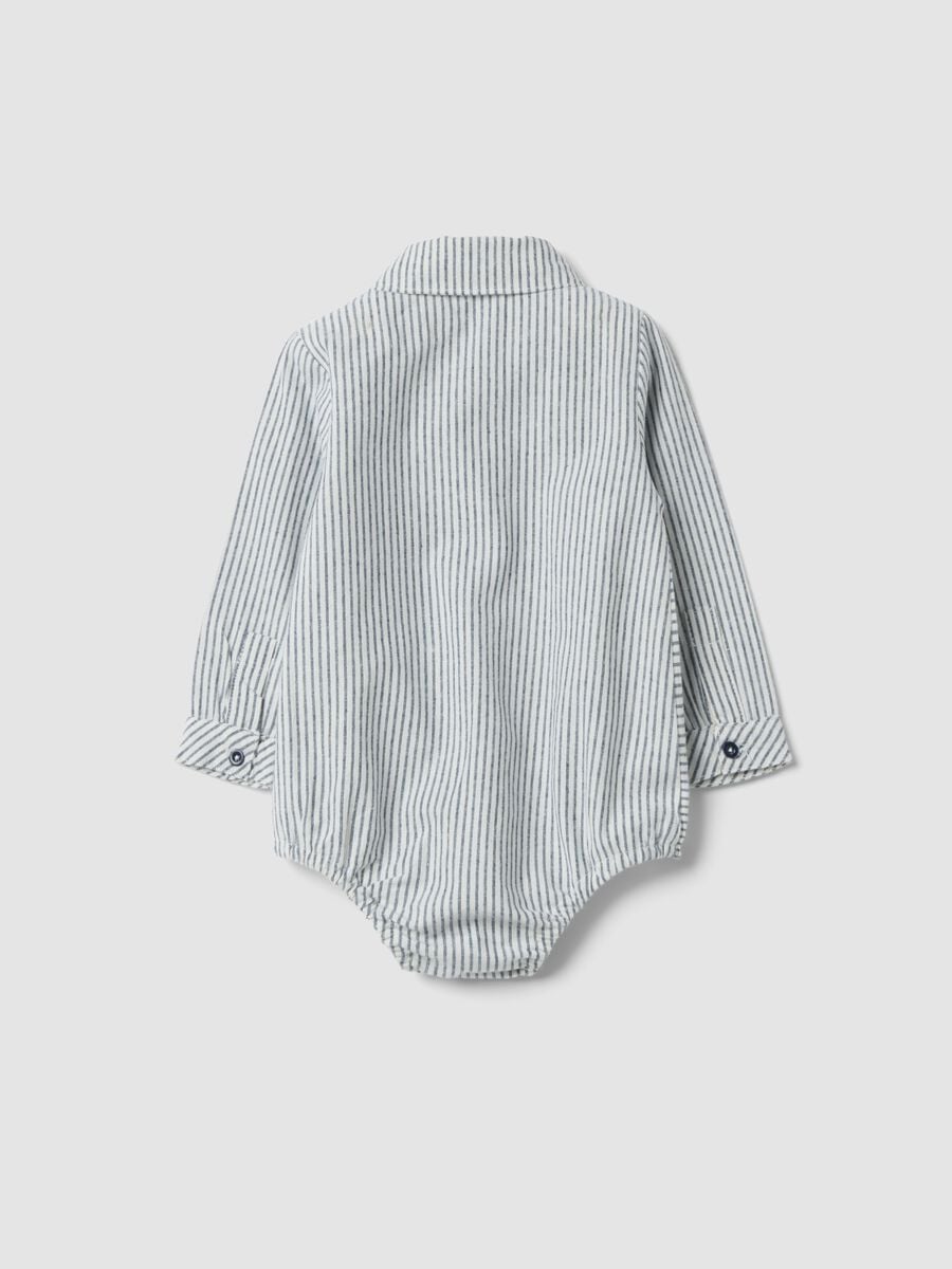 Body bianco in puro cotone con colletto e righe_1