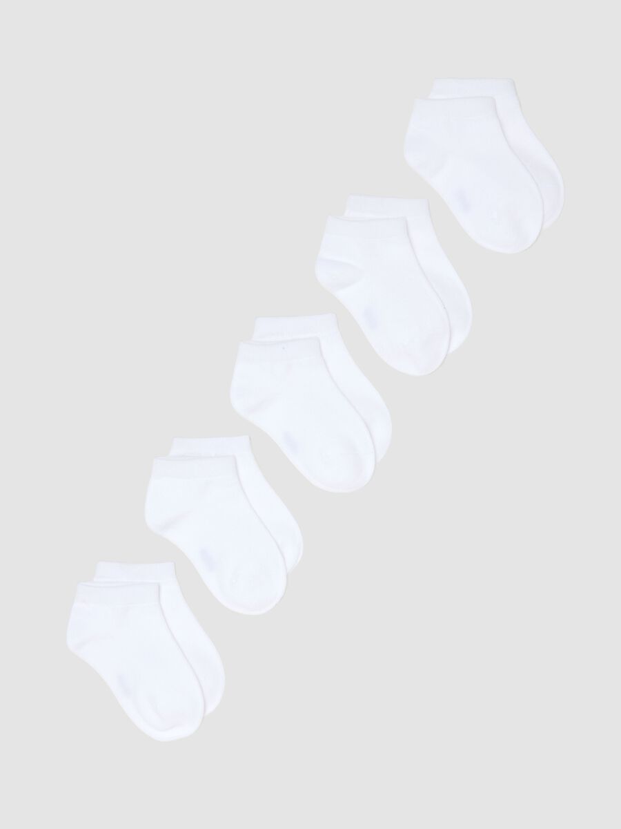Multipack calze corte in misto cotone biologico bianco da bambine_0