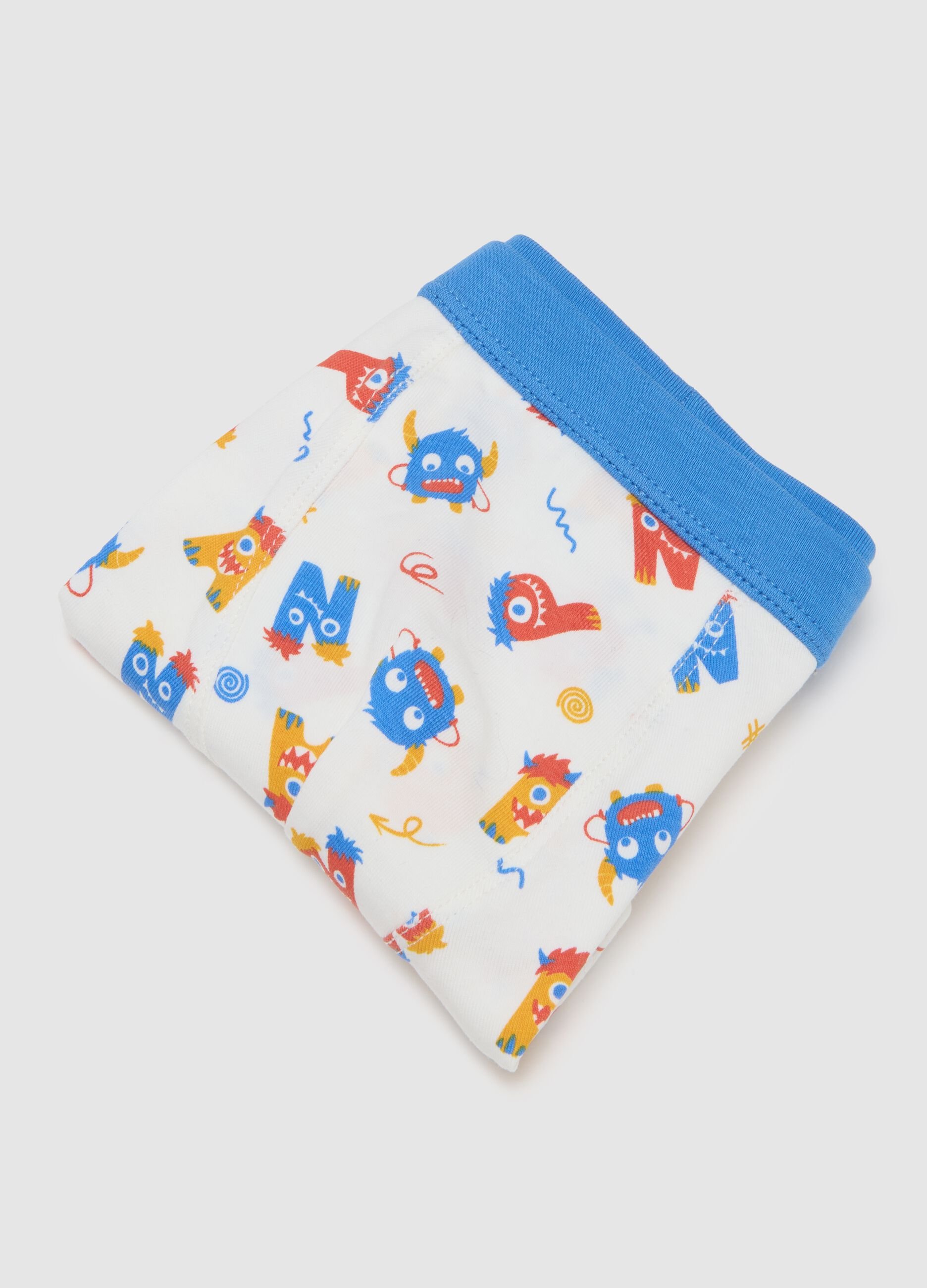 Children's multicolour cotton regular fit boxers