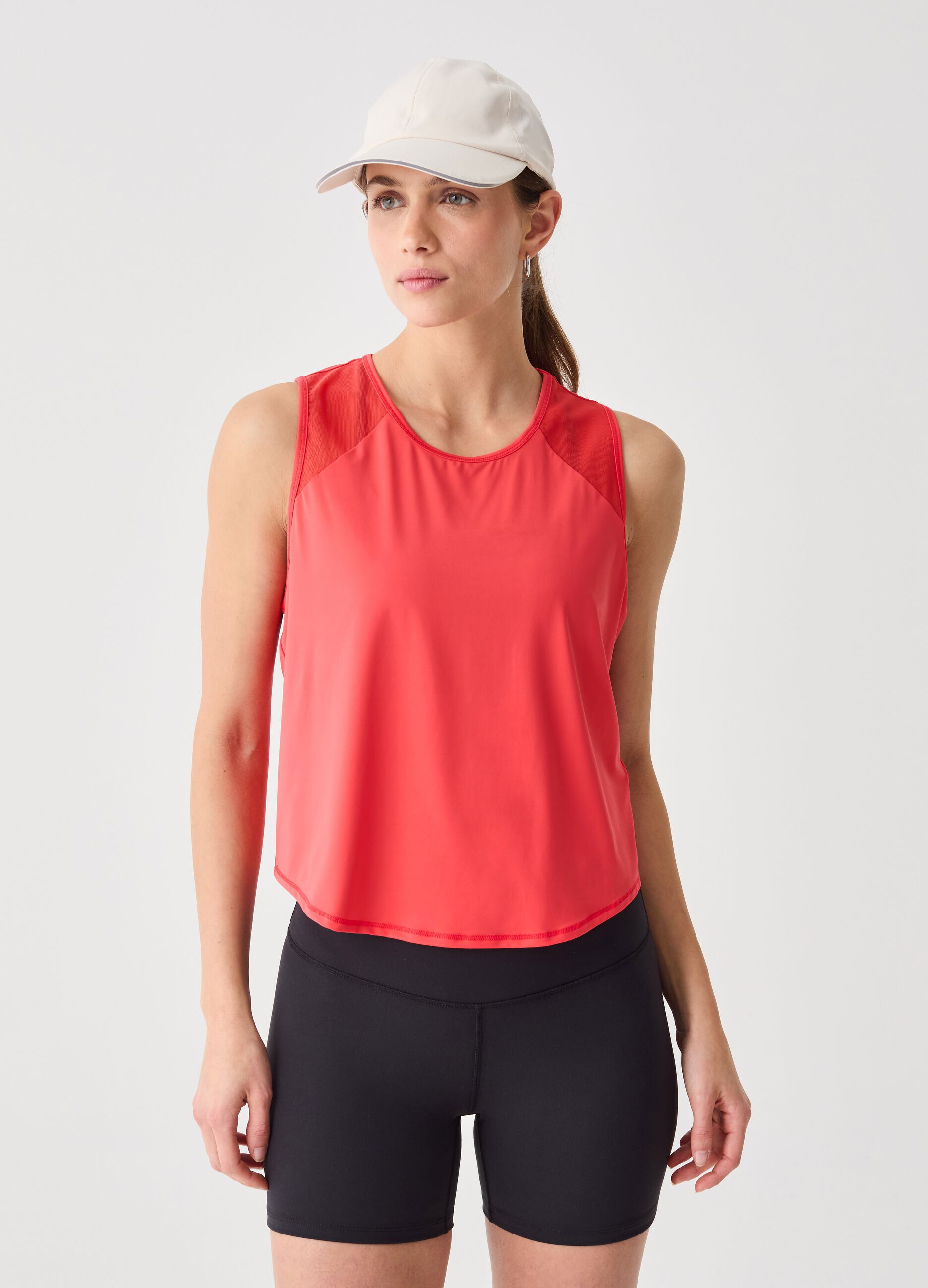 ALTAVIA STUDIO tank top with mesh inserts