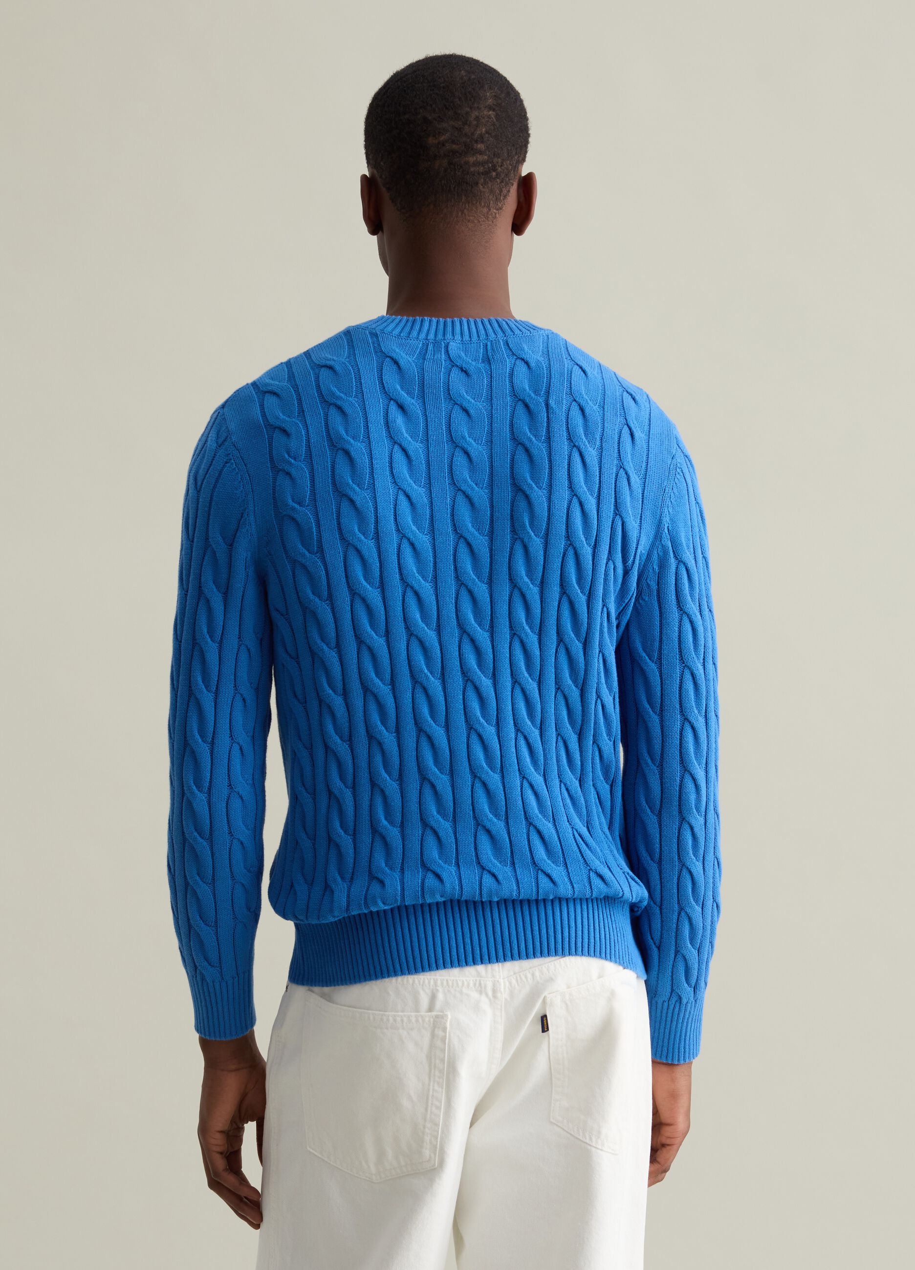 Pullover with cable-knit design