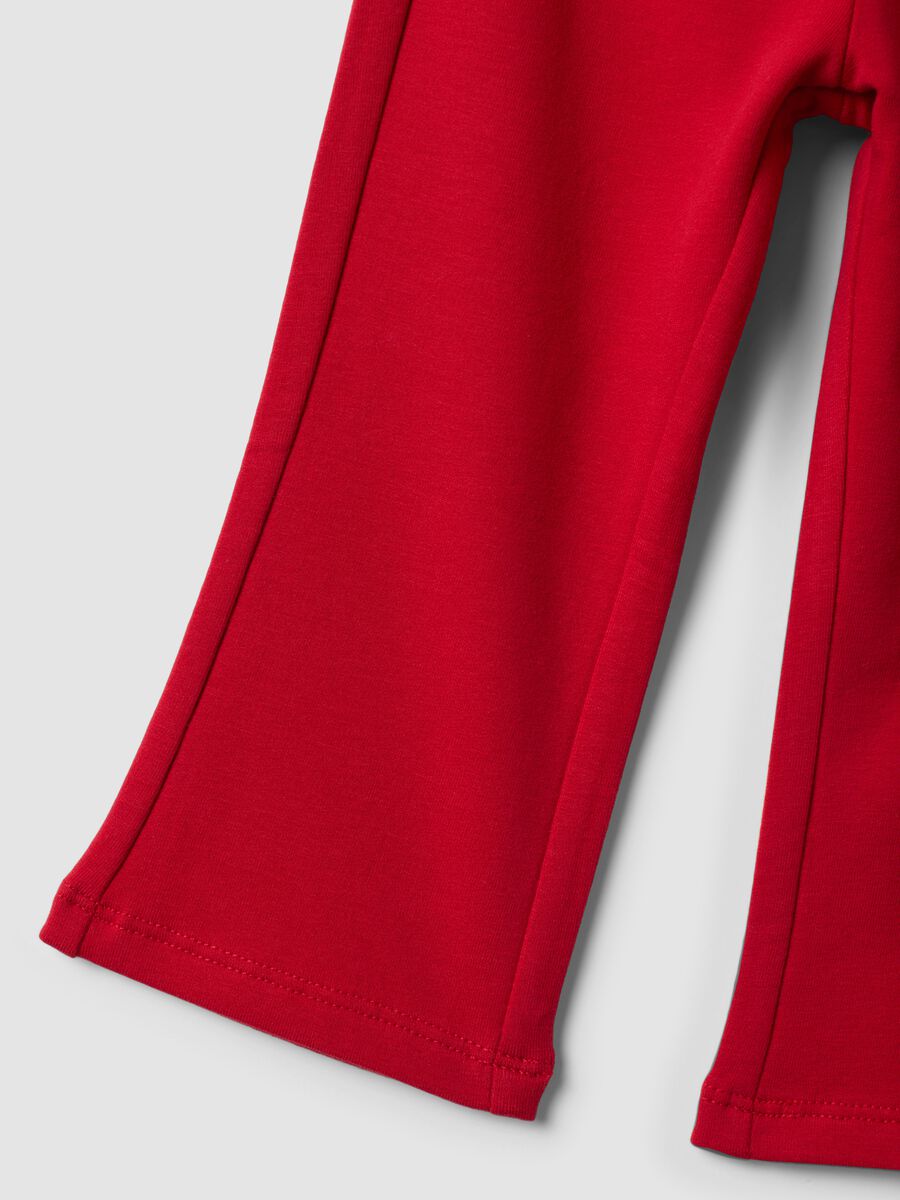 Leggings rossi in cotone elasticizzato_3