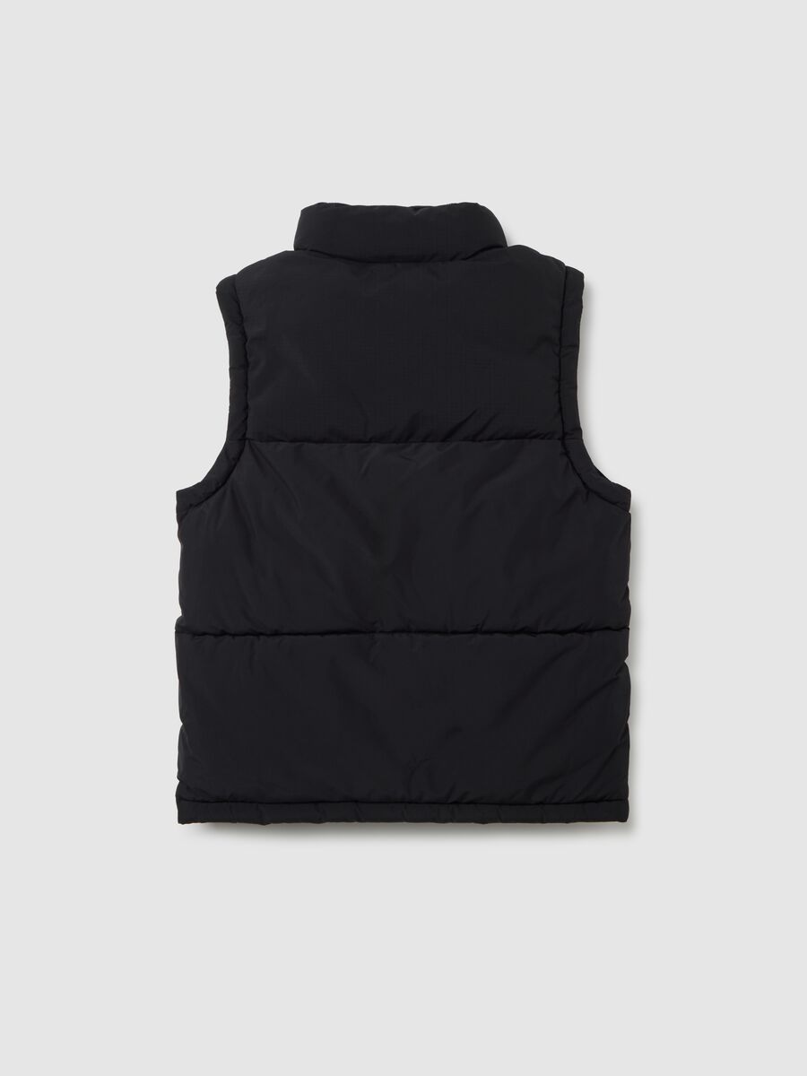 Black padded gilet for boys_1