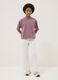 Pantaloni culotte in cotone elasticizzato bianchi da ragazza_0