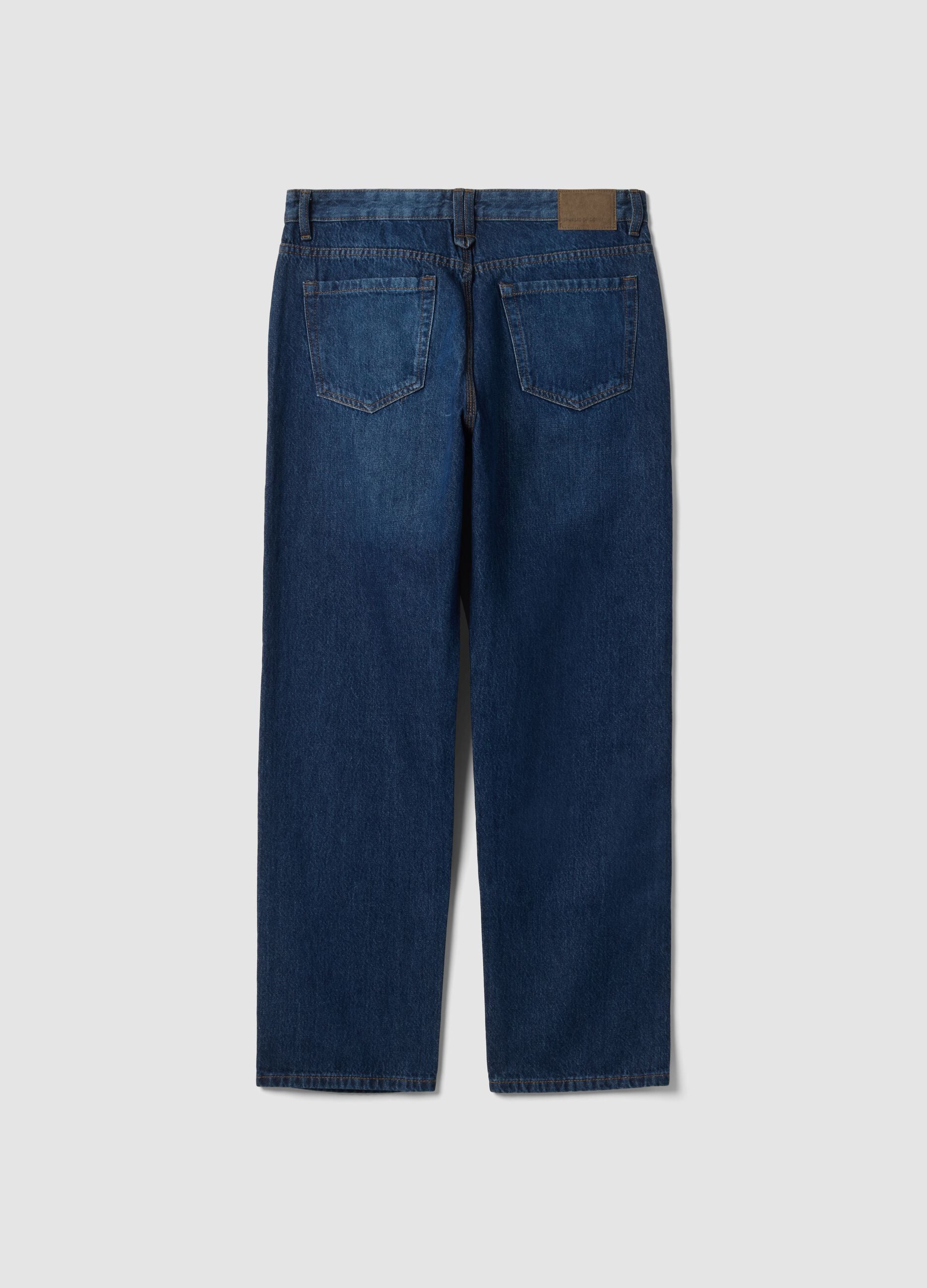 Pure cotton denim jeans, relaxed fit