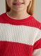 Striped pullover with openwork weave_1