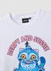 White pure cotton regular fit T-shirt with print_5