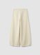 White cotton-blend wide-leg trousers_2