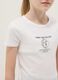 Girls&rsquo; white pure cotton slim-fit T-shirt with print_2