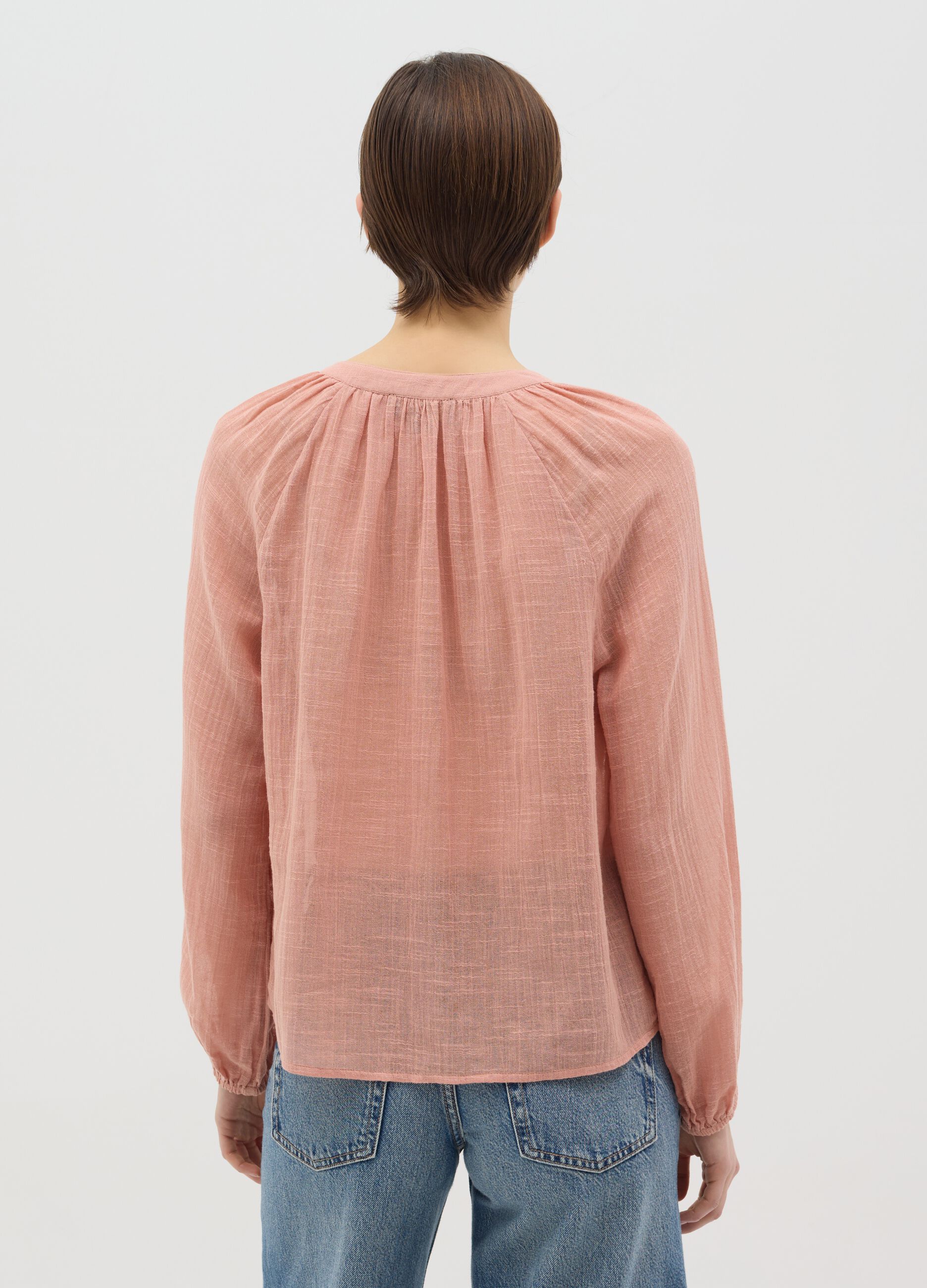 Pink brushed blouse