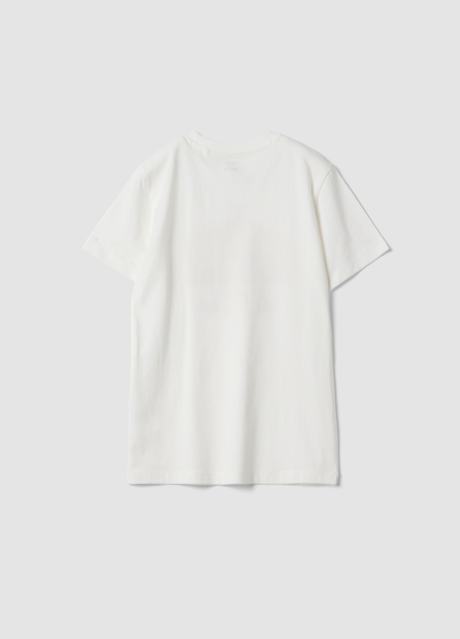 White pure cotton short-sleeved T-shirt