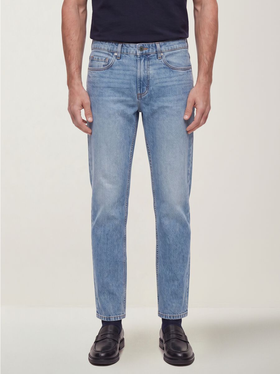 Regular-fit denim jeans in pure cotton_3