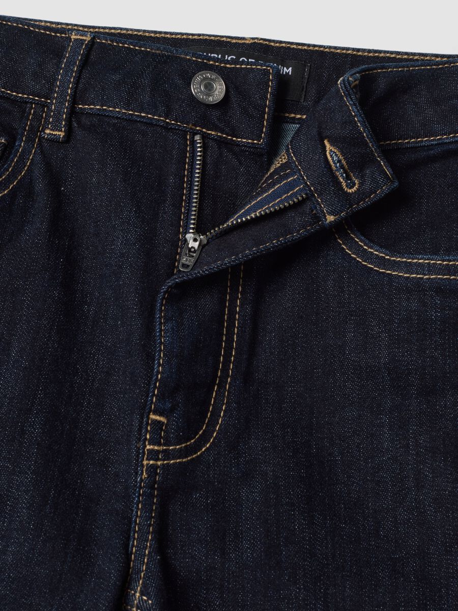 Blue slim-fit stretch cotton jeans_5
