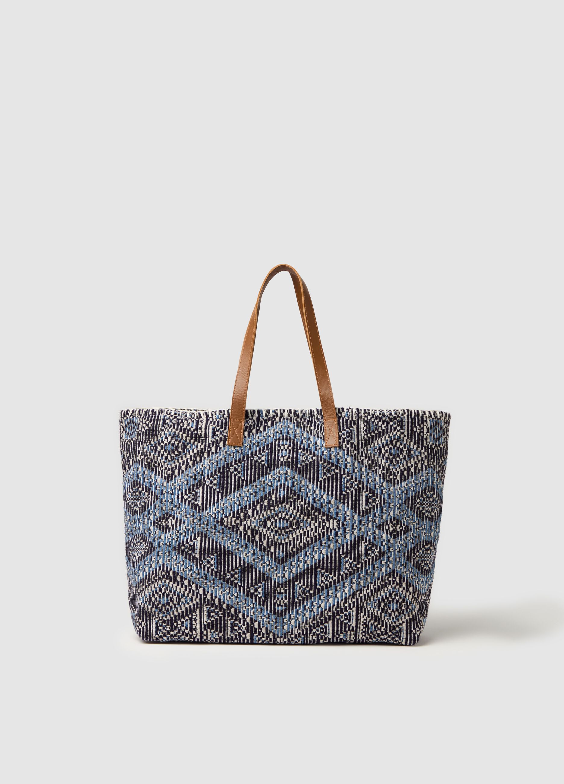 Borsa shopper con motivo kimono