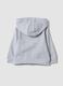 Grey organic cotton hooded sweatshirt, regular fit, for boys_1
