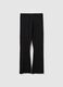 Women's Black Stretch Cotton Trousers_4