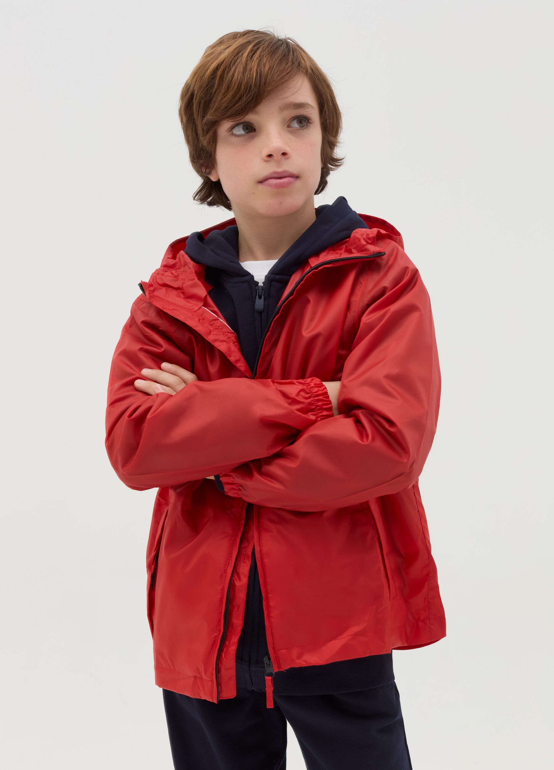 Essential waterproof jacket with hood
