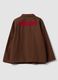 Brown pure cotton shacket with contrasting embroidery, regular fit_6