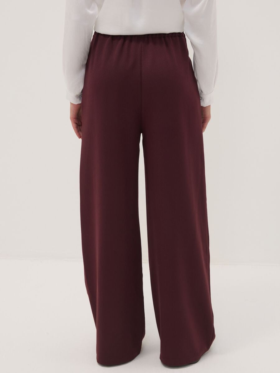 Pantaloni rossi in misto viscosa elasticizzata regular fit_3