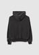 Girls' black cotton blend oversized sweatshirt_1