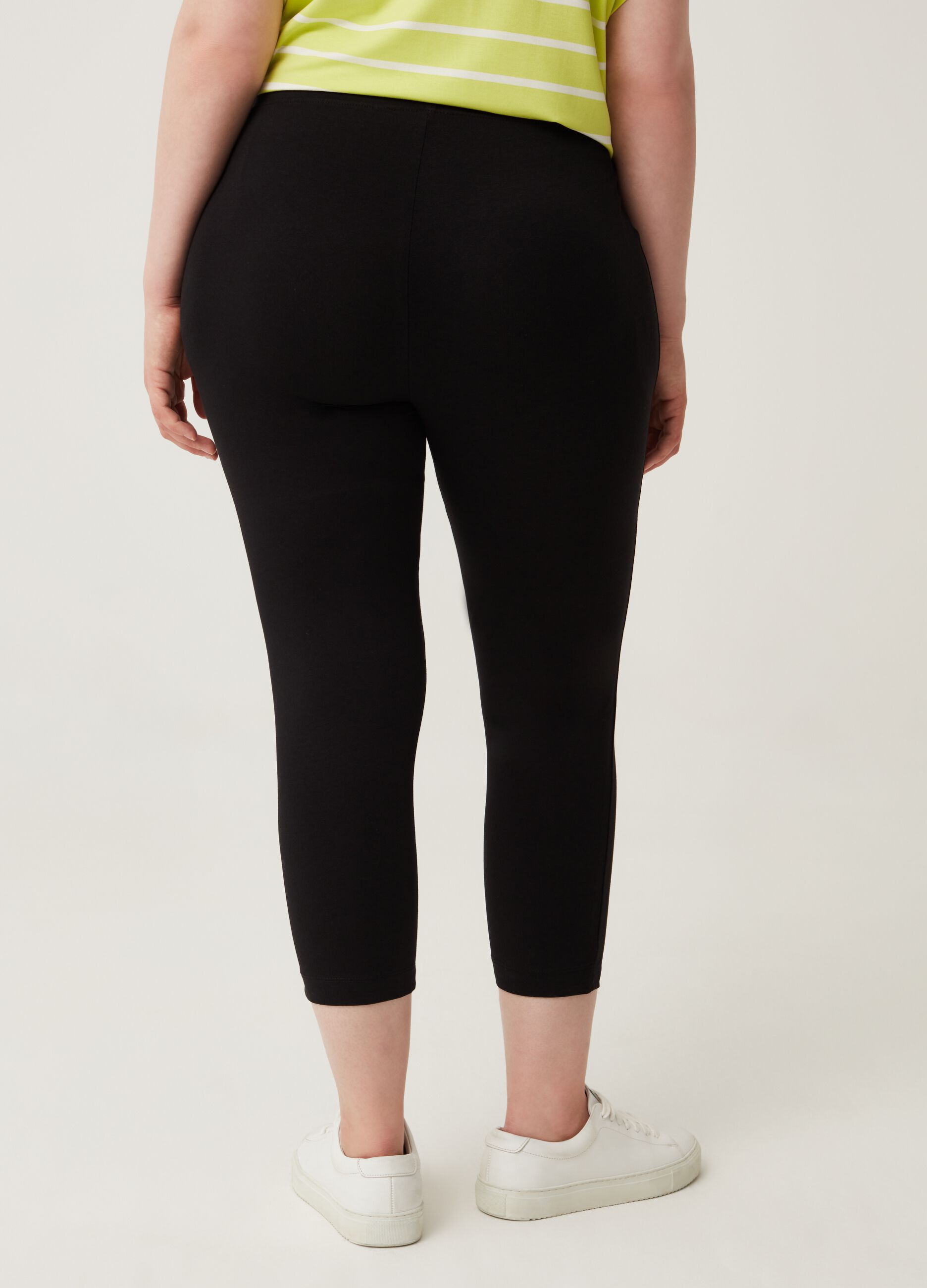 Leggings crop in cotone stretch Curvy MYA_2