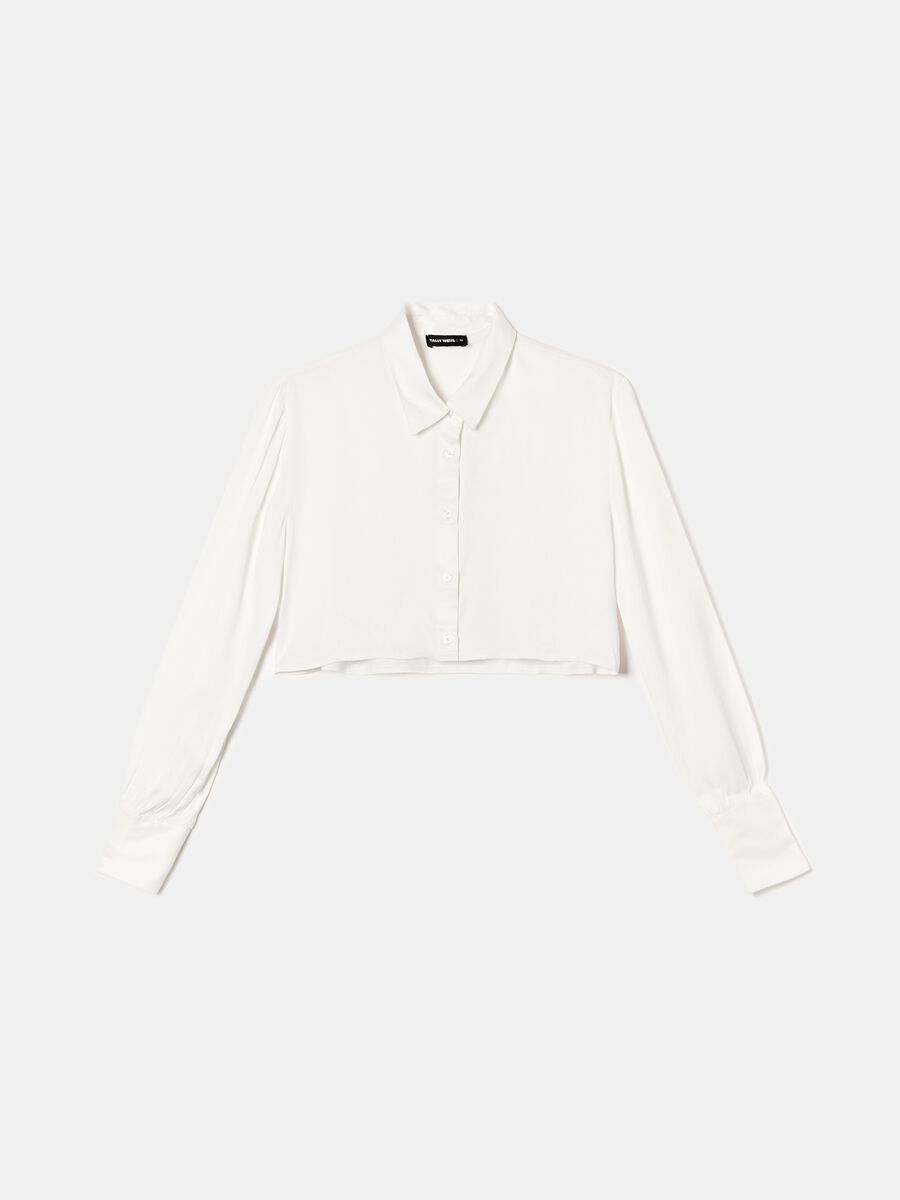 Cropped shirt in viscose_3