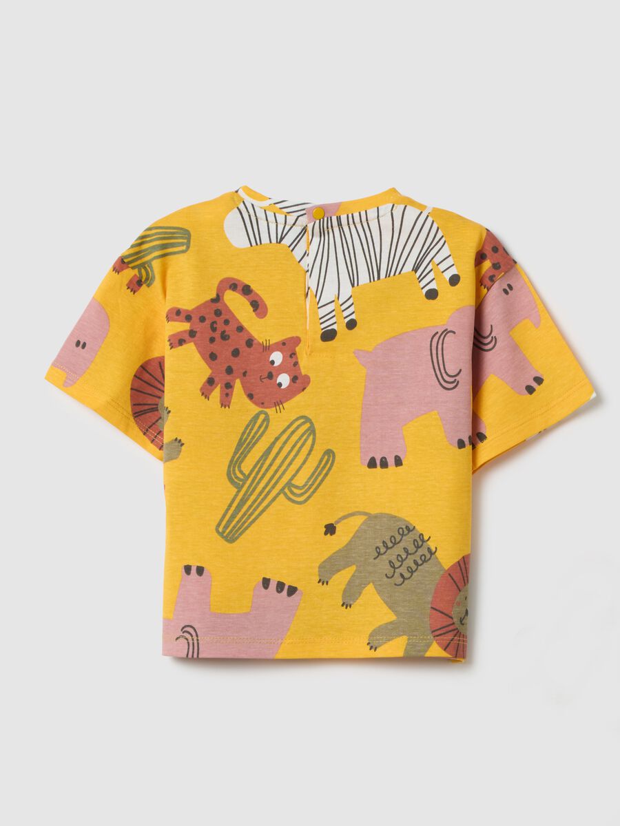 Children's multicolour pure cotton regular fit T-shirt with pattern_1