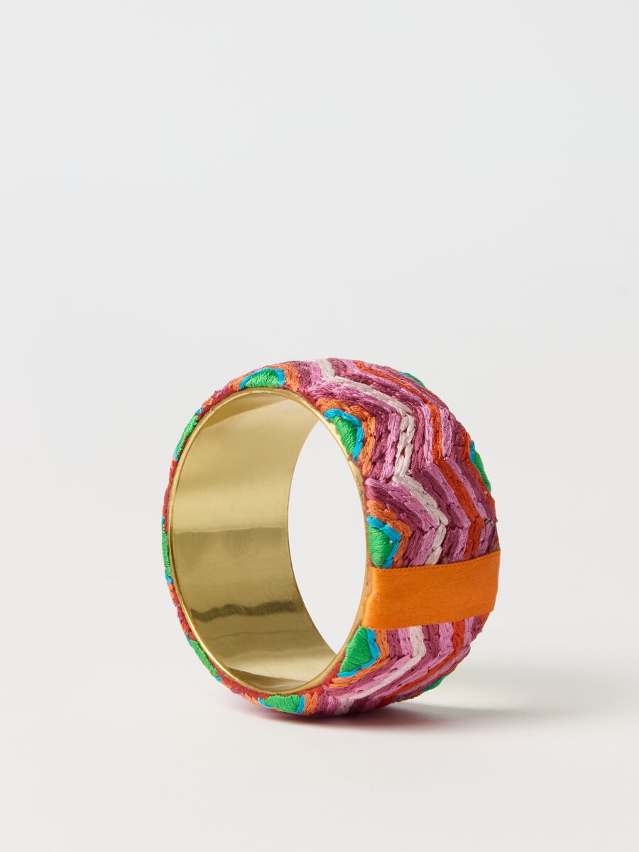 Solid bracelet with multicoloured strands_1
