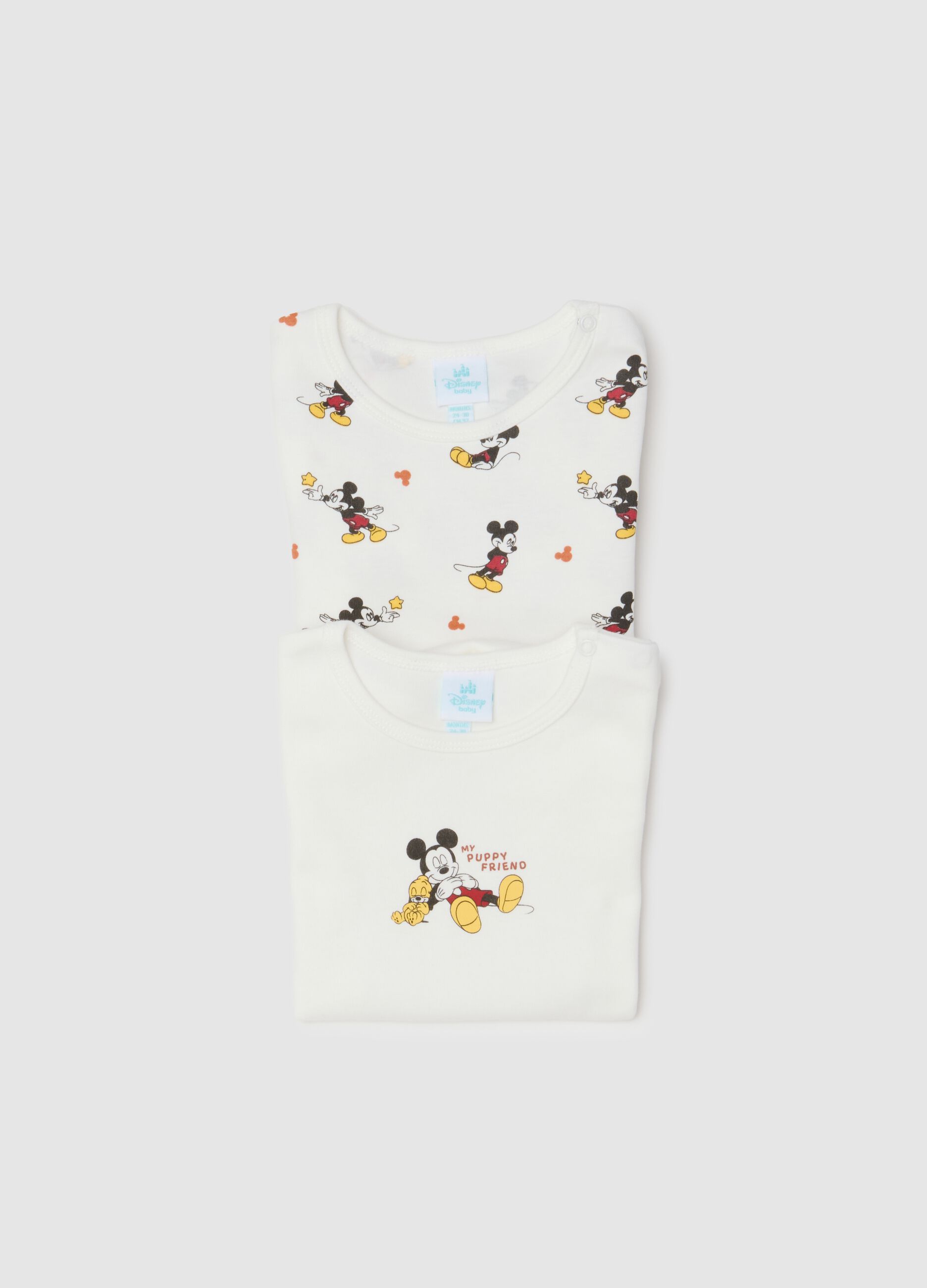 Set bipack body da neonato in puro cotone bianco