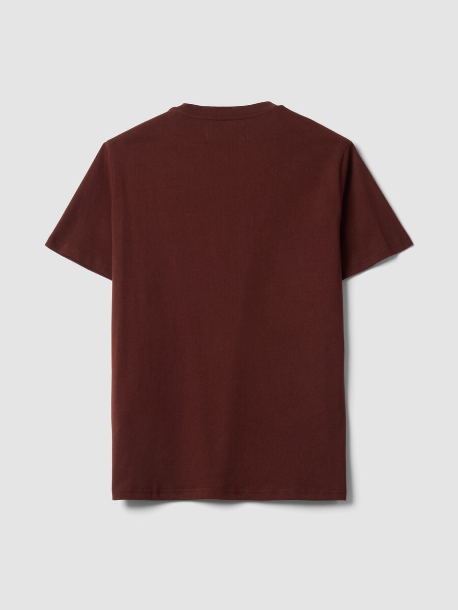 T-shirt marrone in puro cotone con girocollo e stampa Jeep_6