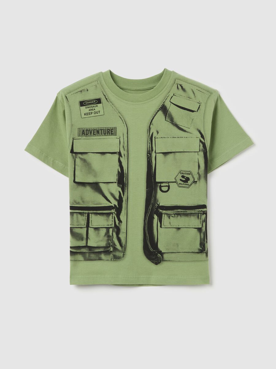 Cotton T-shirt with print_0